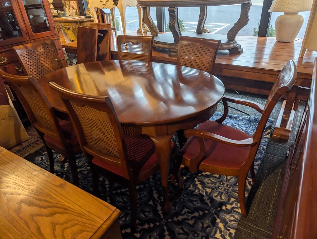 Cherry Table With Six Chairs By Monitor