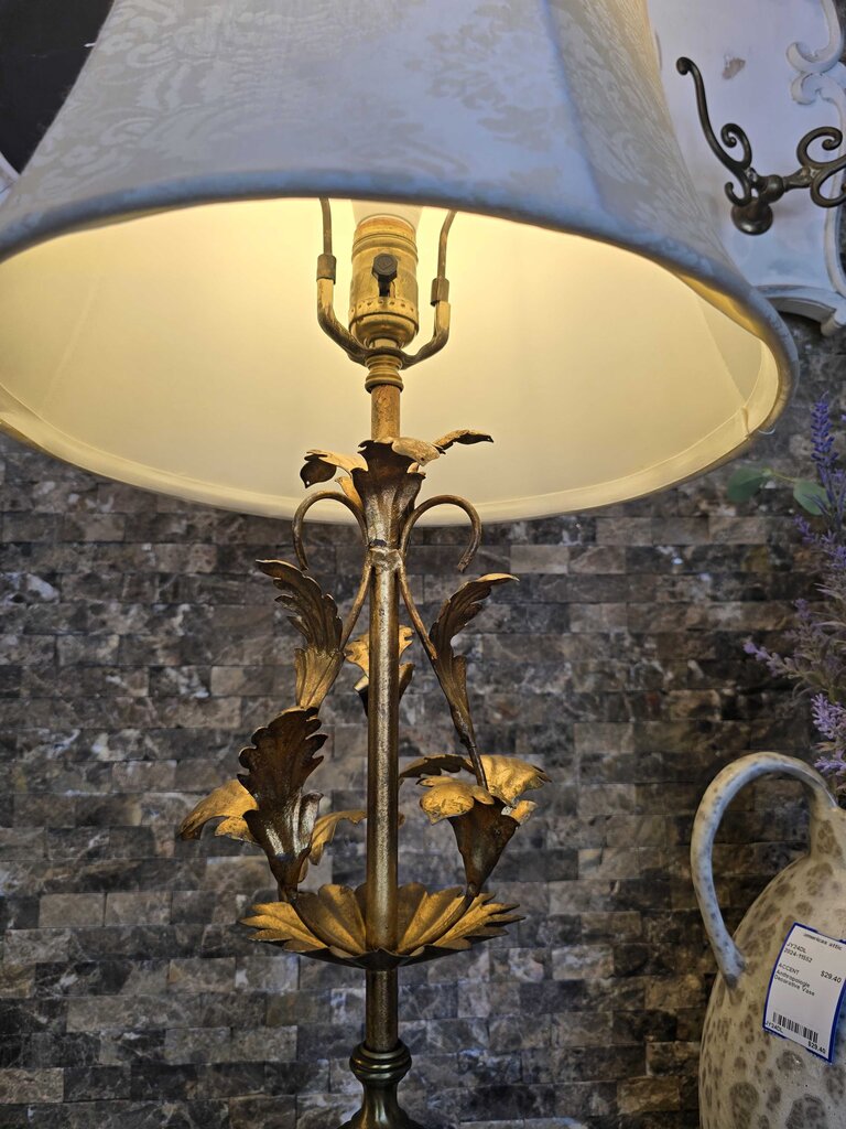 Vintage Gilded Lamp w/ Marble Base