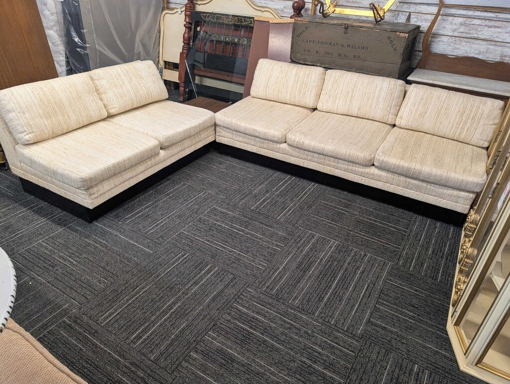 Mid Century Sectional With Attached Side Table By Selig