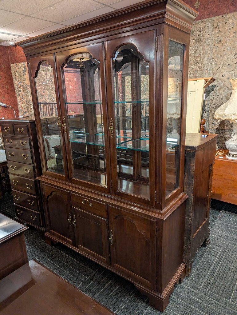 Cherry China Cabinet By Ethan Allen