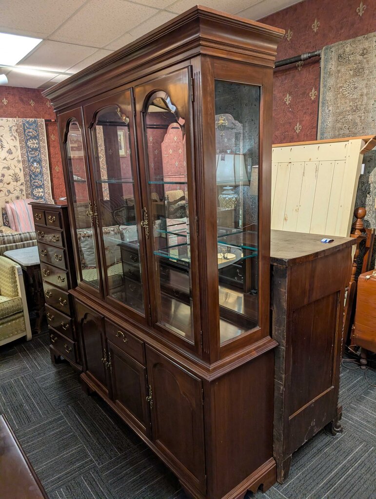 Cherry China Cabinet By Ethan Allen