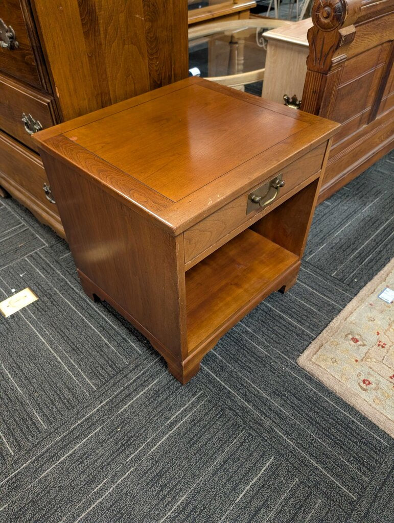 Vintage One Drawer Side Table By Baker