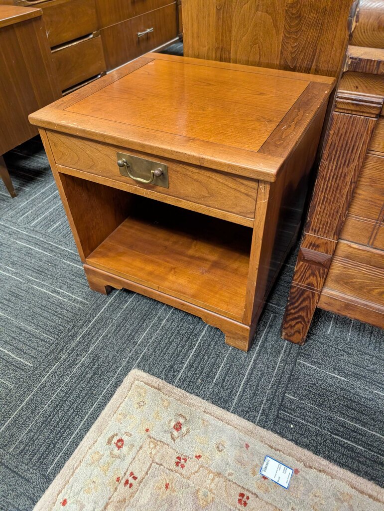 Vintage One Drawer Side Table By Baker
