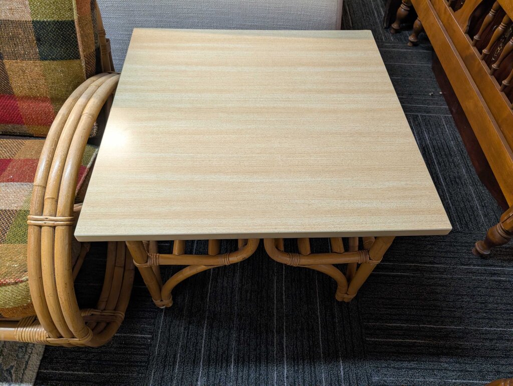 Vintage Rattan Side Table
