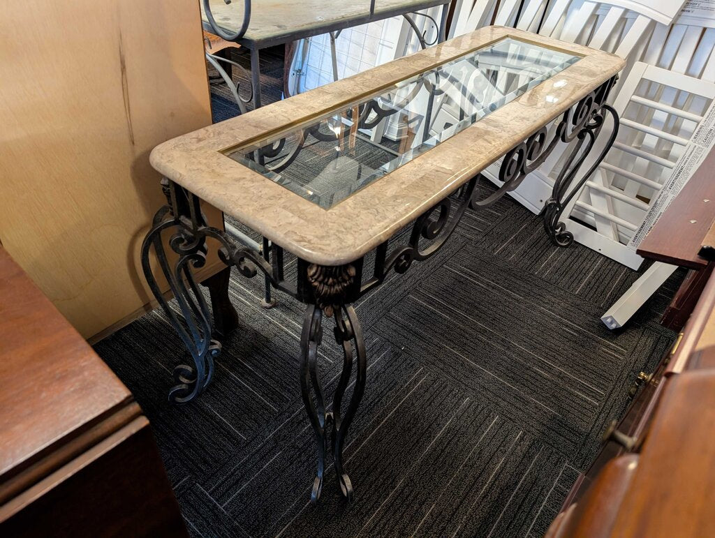 Glass Top Sofa Table