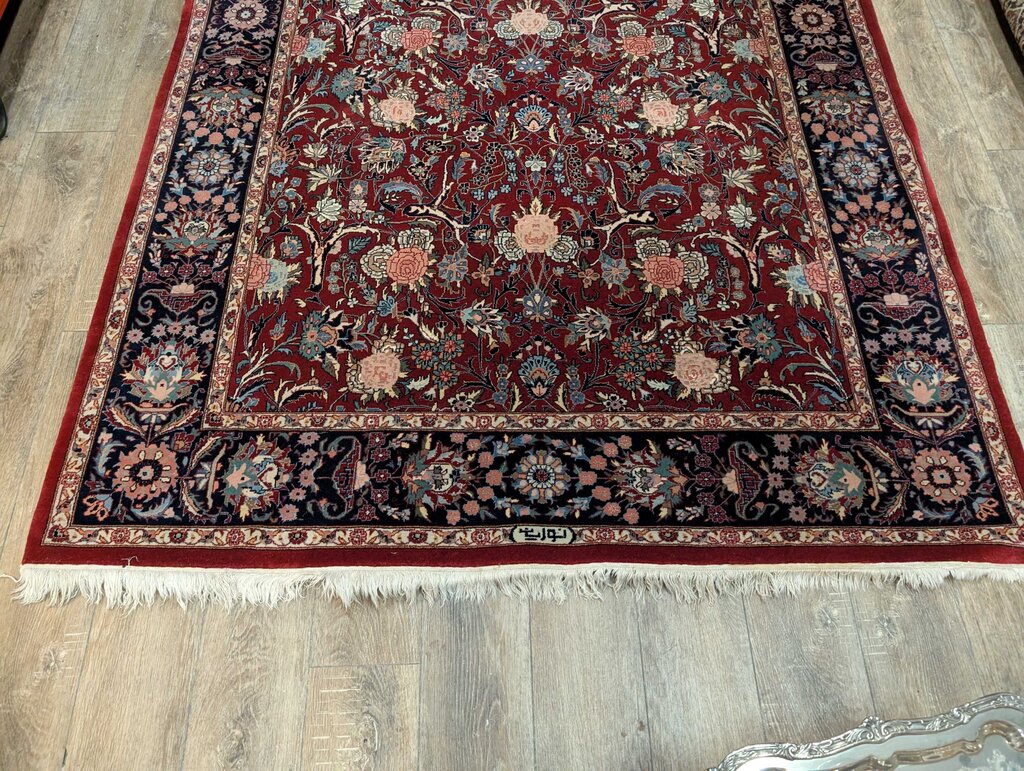 Hand Woven Signed Wool Area Rug 5'10''x9'3''