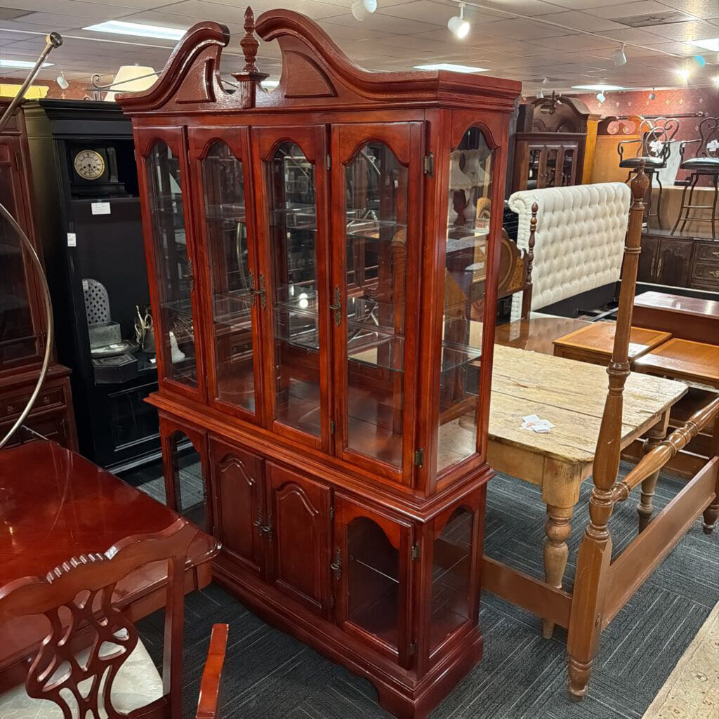 Cherry Finish China Cabinet