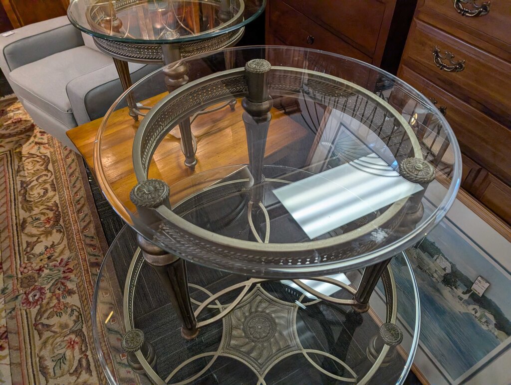 Glass Top Side Table