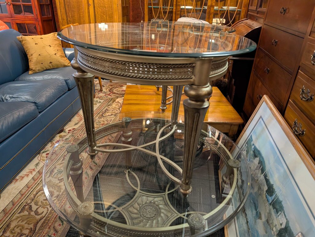 Glass Top Side Table