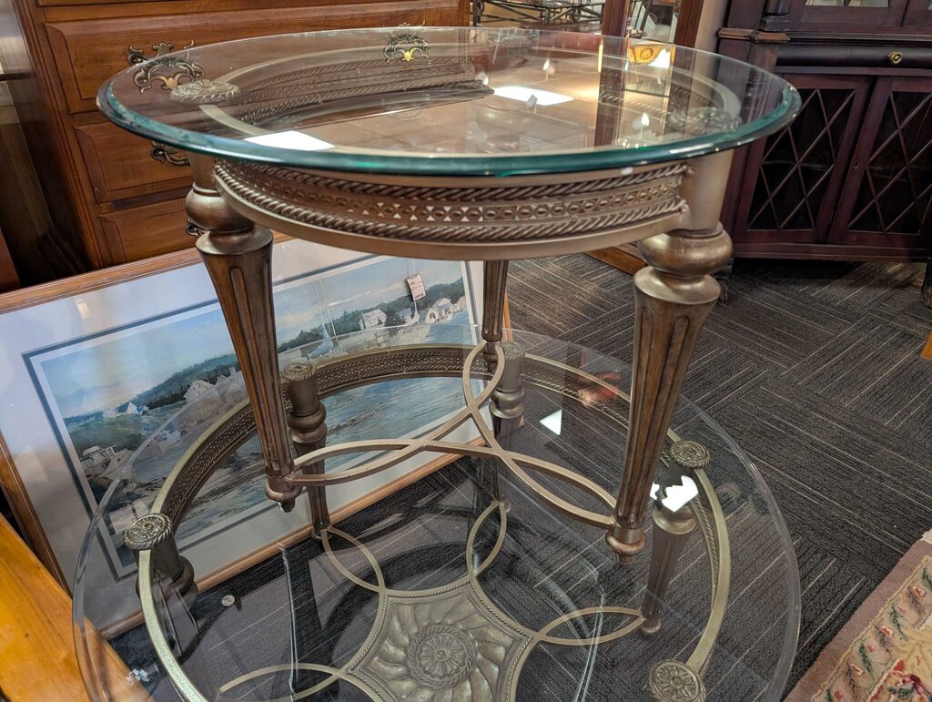 Glass Top Side Table