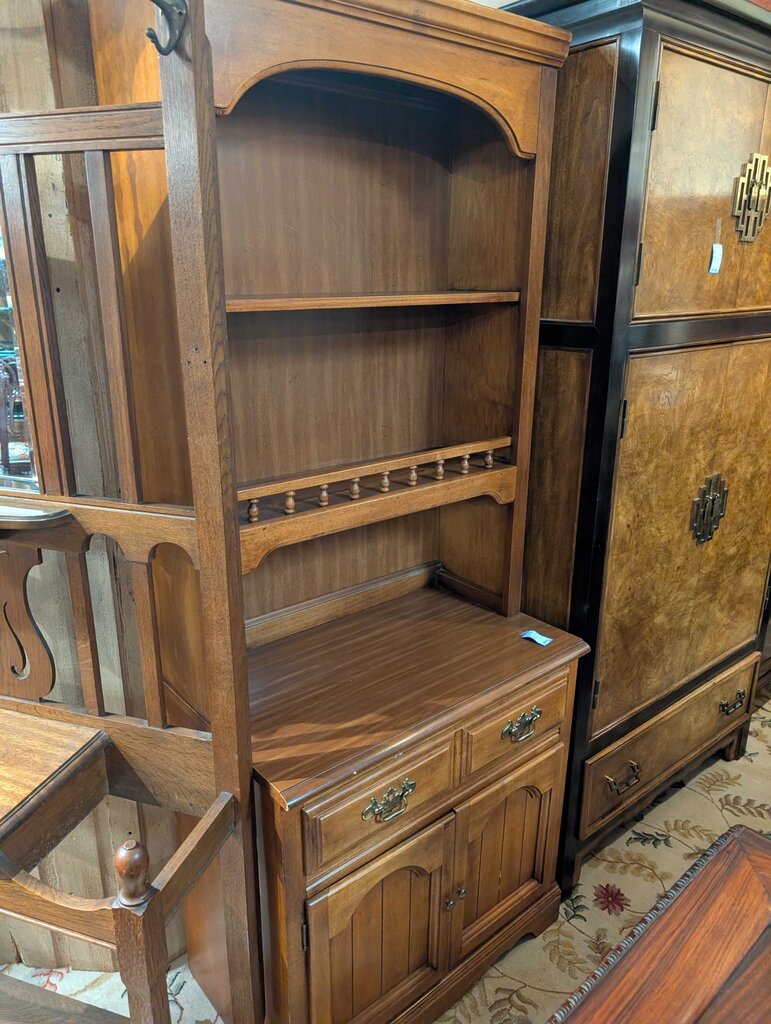 Maple Cabinet With Bookshelf