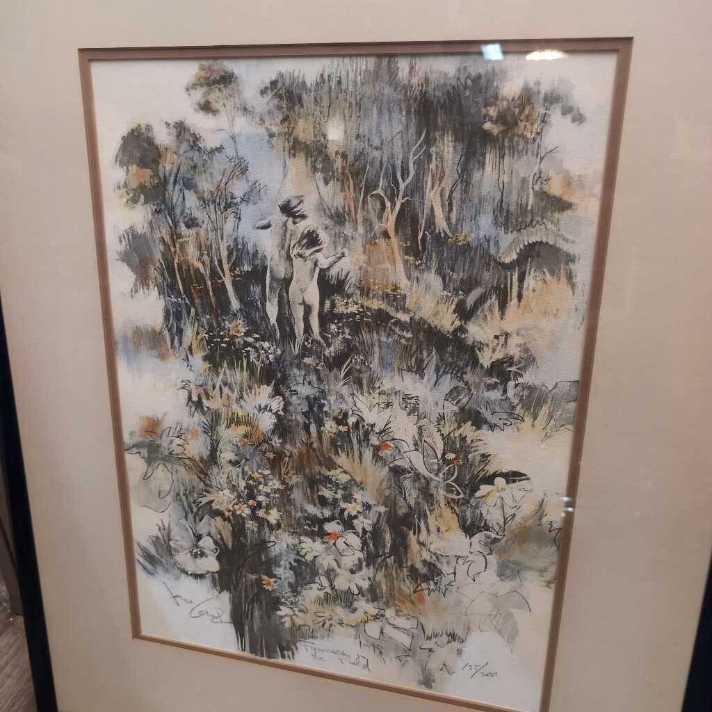 Jonas Girard Signed Print "Fannies in the Field"