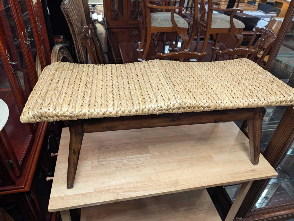 Modern Woven Seat Bench