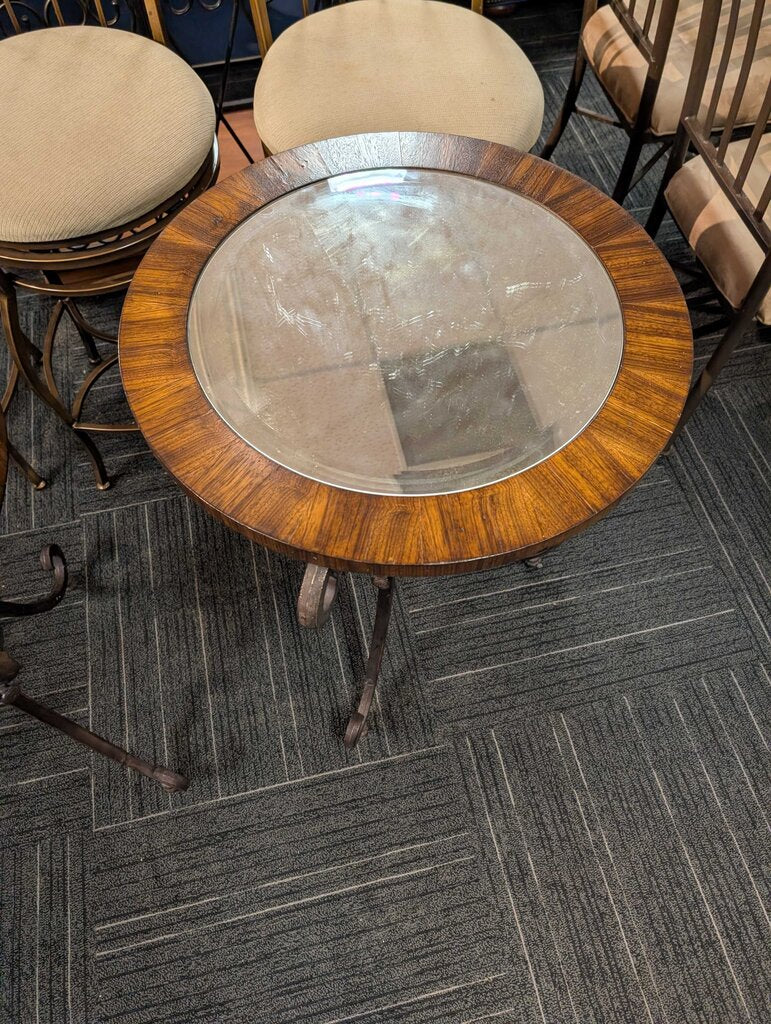 Pair of UTTERMOST Side Tables w/ Mirrored Tops