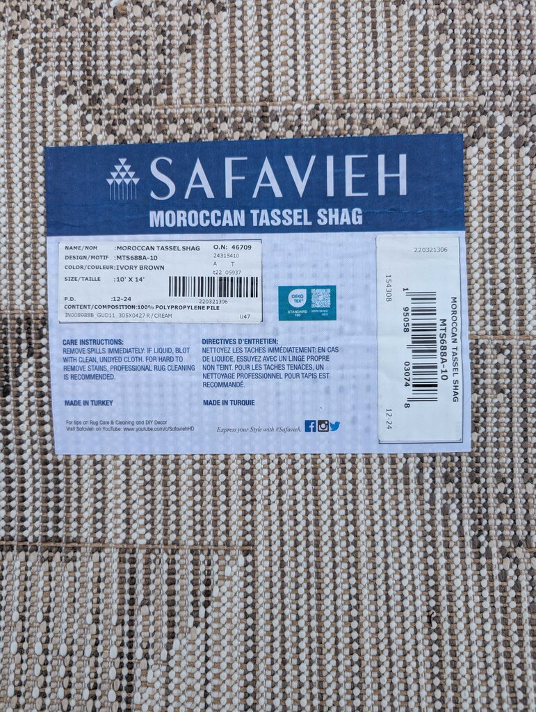 Tassel Shag Area Rug By Safavieh 10'x14'