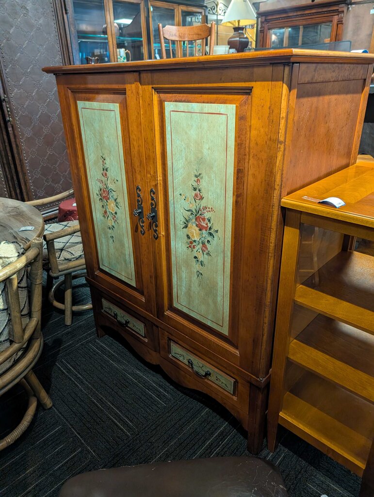 Paint Decorated Media Stand