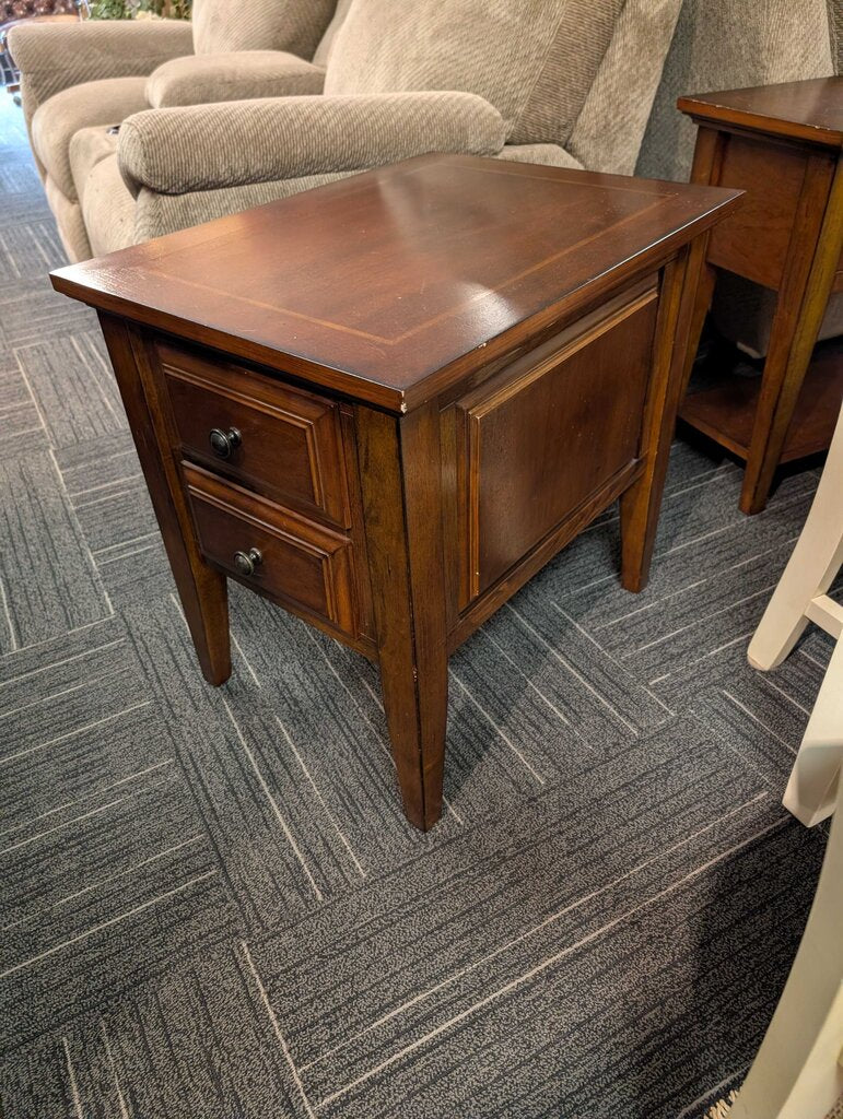 Two Drawer Side Table