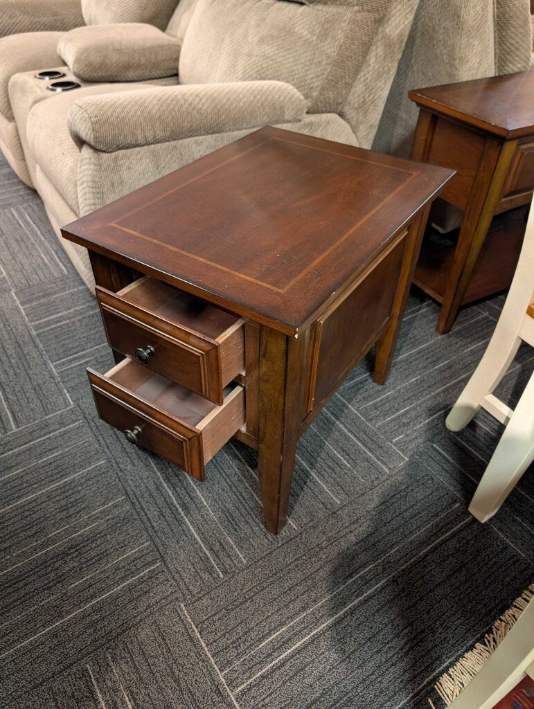 Two Drawer Side Table