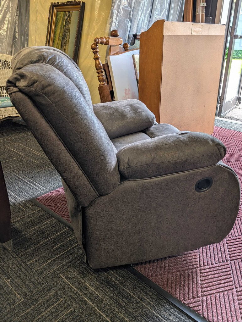 Gray Microfiber Recliner