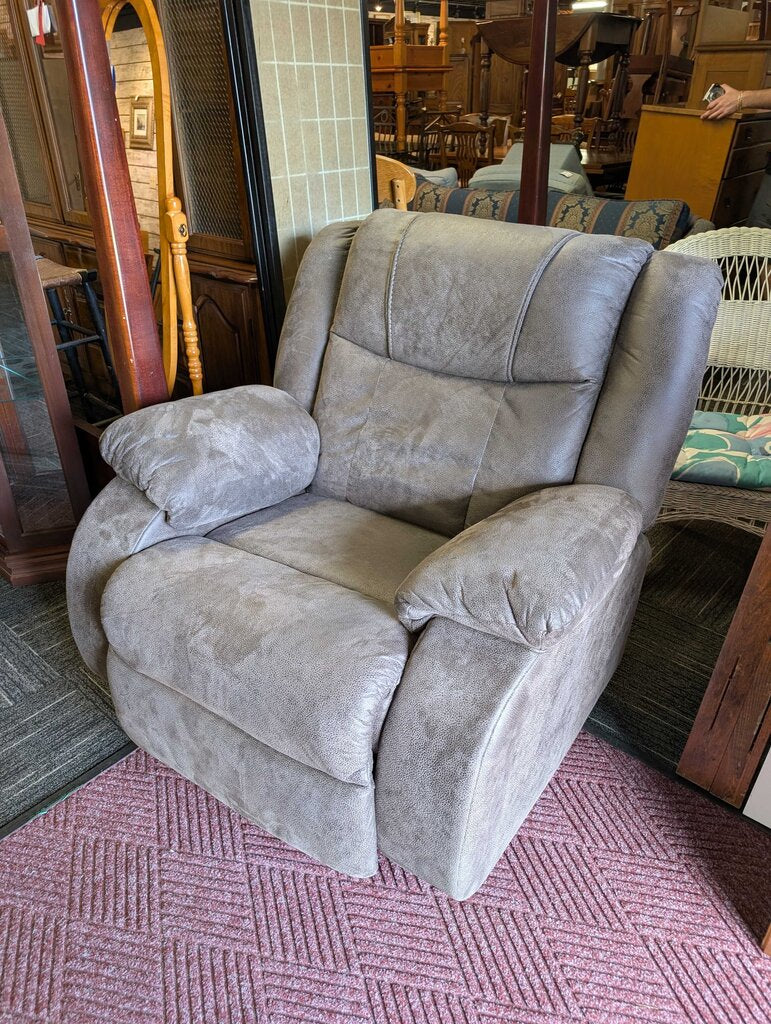 Gray Microfiber Recliner