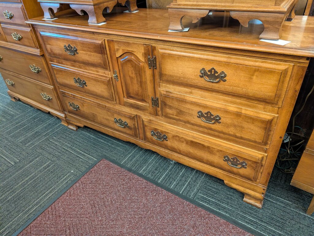 Solid Maple Eight Drawer Dresser by Cushman
