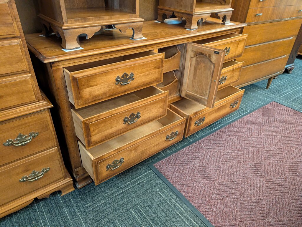 Solid Maple Eight Drawer Dresser by Cushman