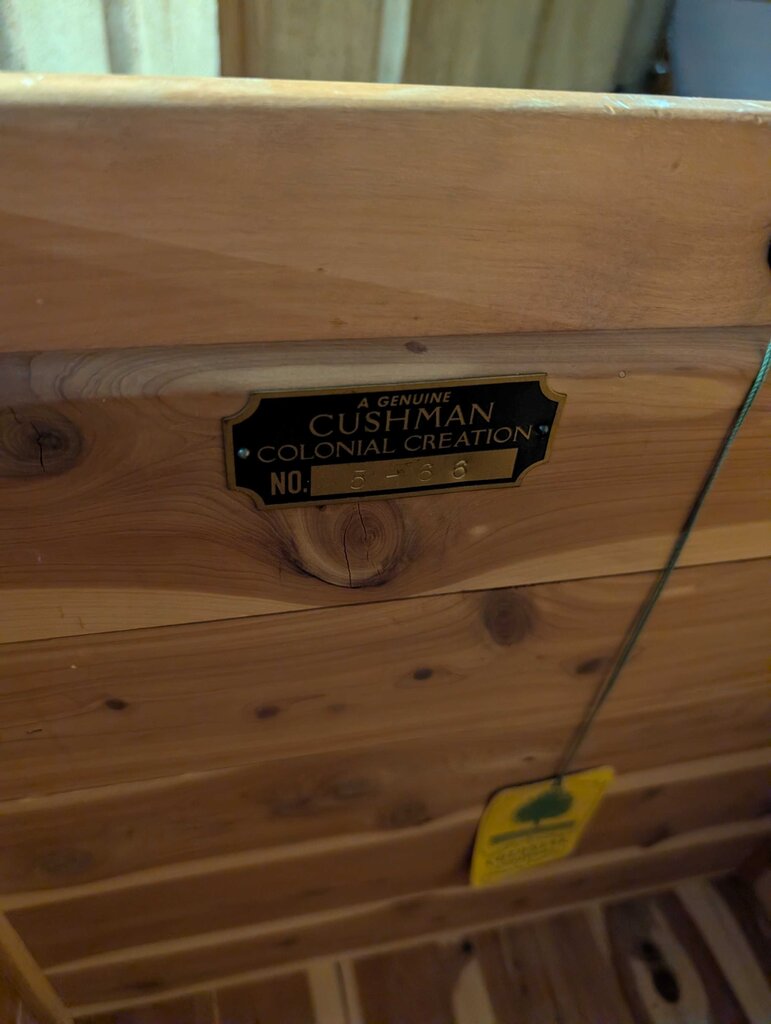 Solid Maple Cedar Chest by Cushman Colonial Creations