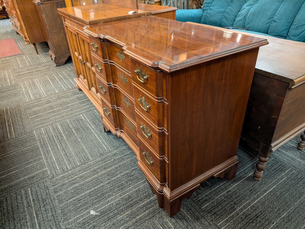 Solid Cherry Block Front Four Drawer Bachelors Chest by Knob Creek