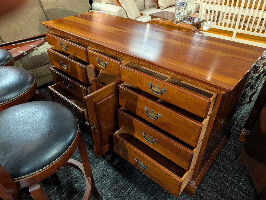 Solid Cherry Twelve Drawer Dresser by Davis Cabinet Company