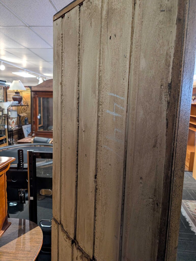 Custom Pennsylvania Country Cupboard by Mark J. Bach, Old Wood Products, constructed from reclaimed antique barn wood and architectural salvage, late 20th century