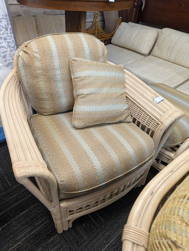 Ratan Chair With Ottoman