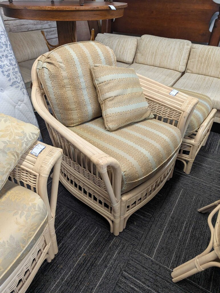 Ratan Chair With Ottoman