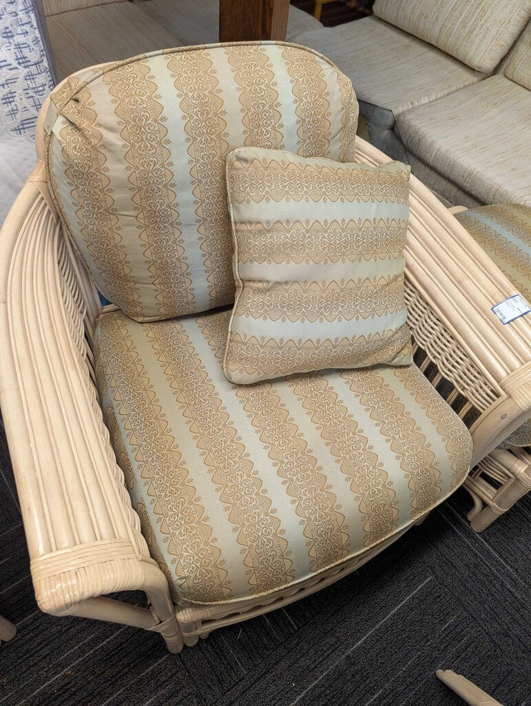 Ratan Chair With Ottoman