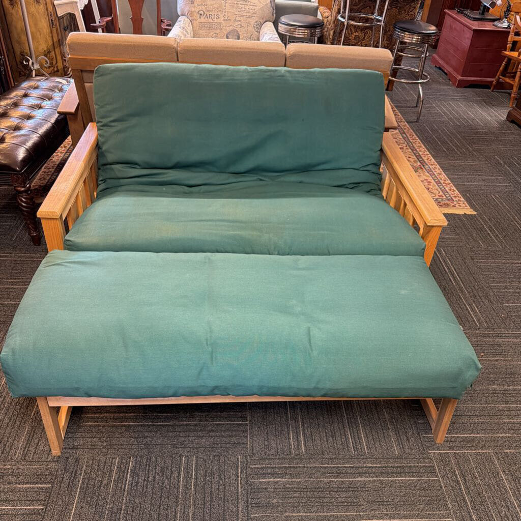 Solid Wood Futon w/ Ottoman