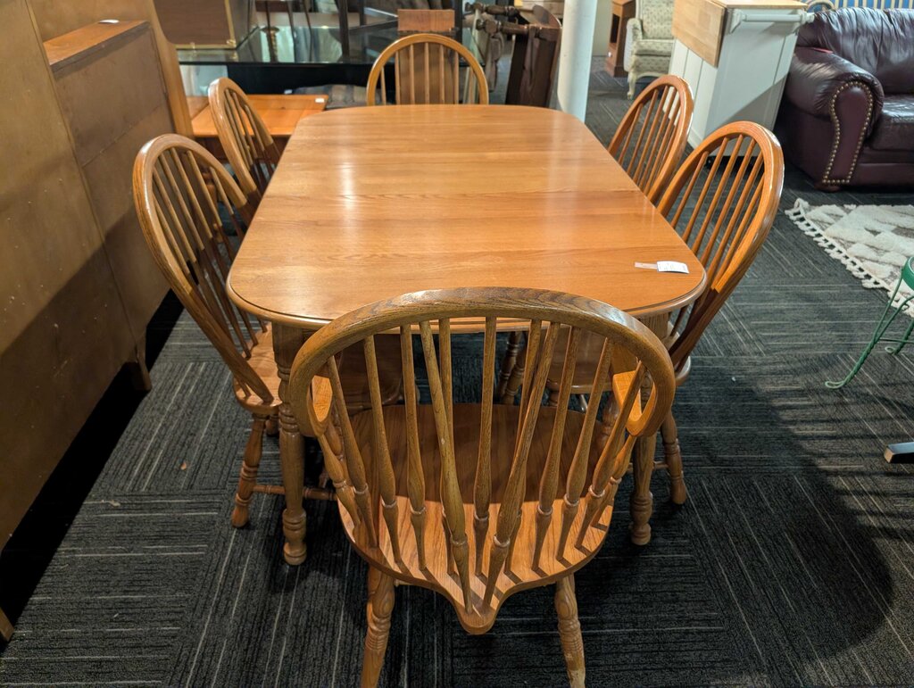 Oak Table With Six Chairs