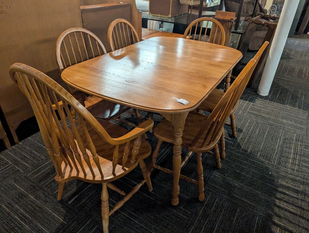 Oak Table With Six Chairs