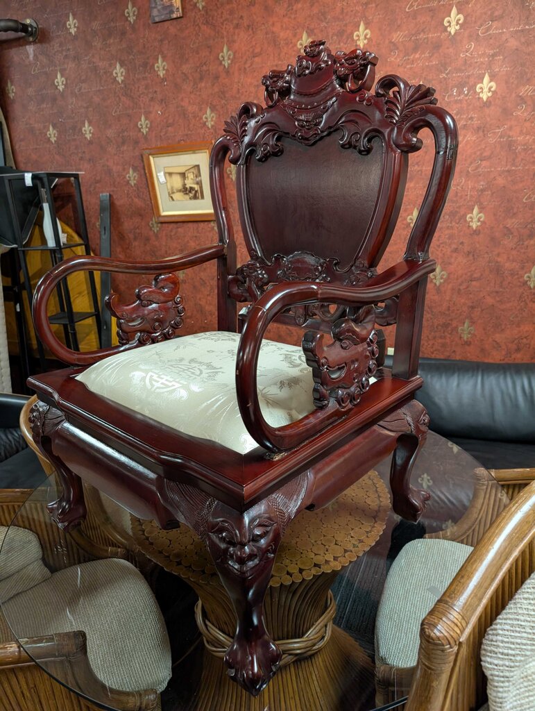 Asian Style Mahogany Armchair