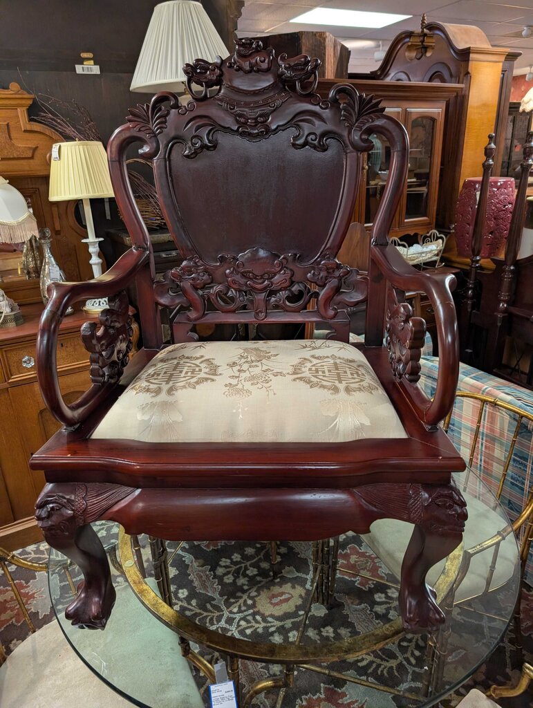 Asian Style Mahogany Armchair