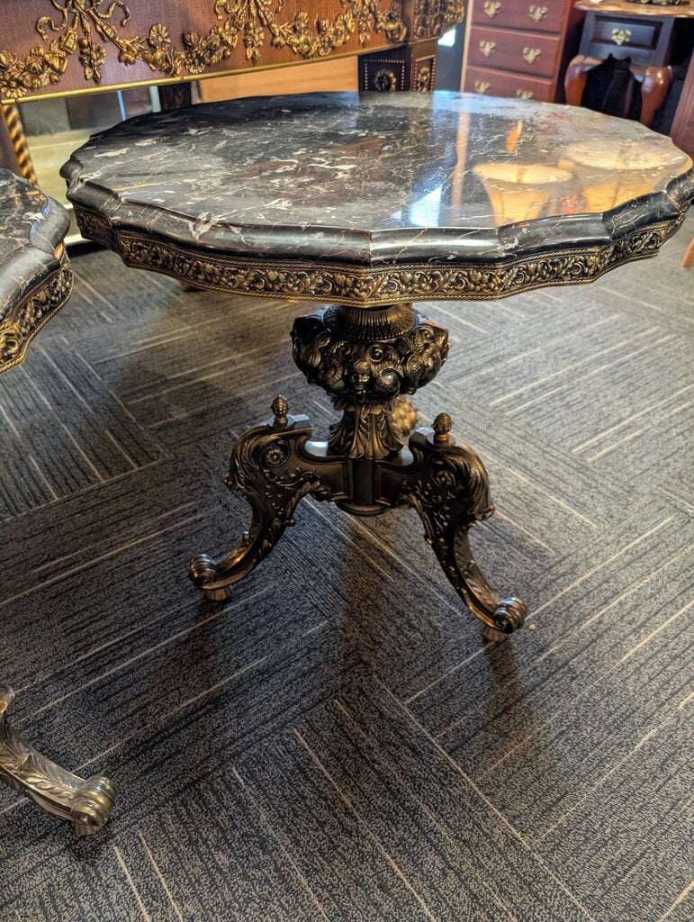 Pair Of Marble Top Side Tables
