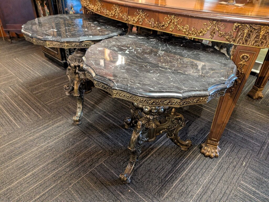 Pair Of Marble Top Side Tables