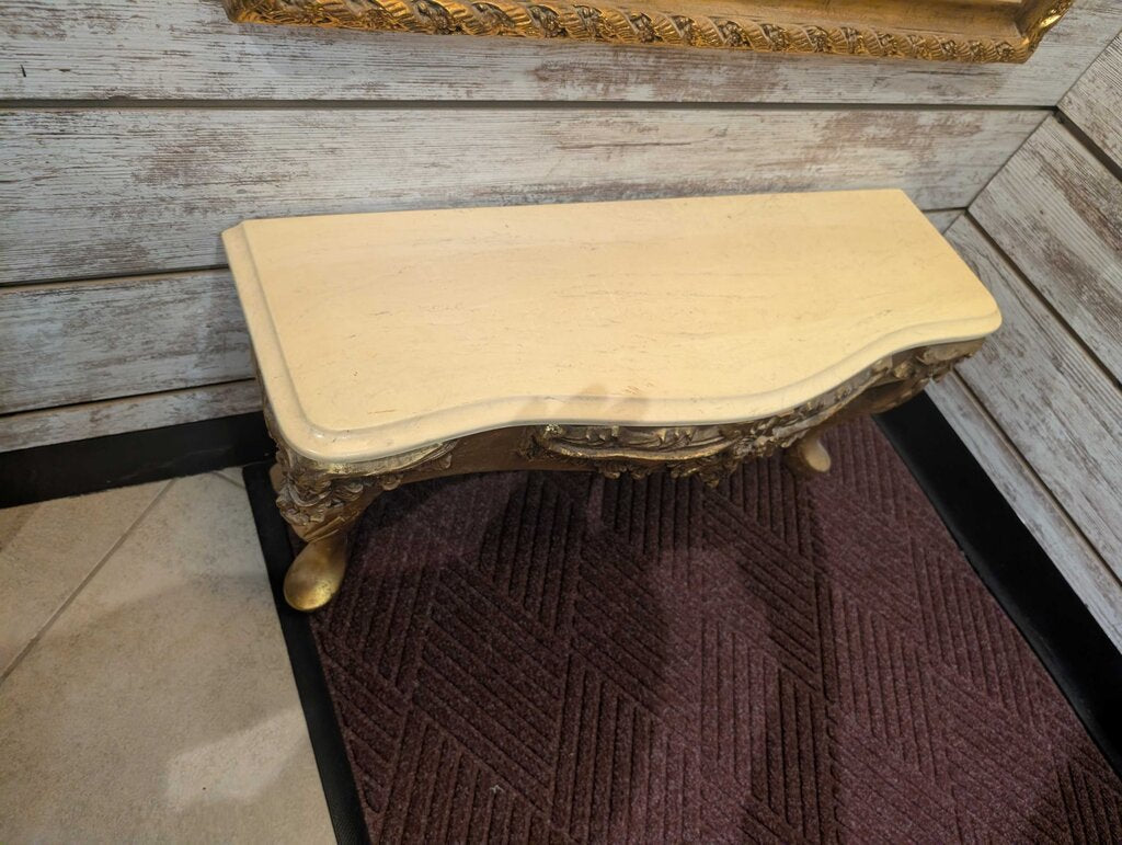 Gold Gilded Pier Mirror With Base