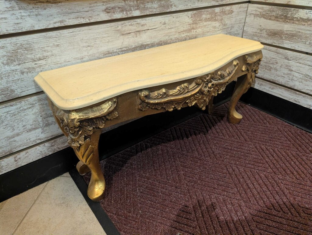 Gold Gilded Pier Mirror With Base