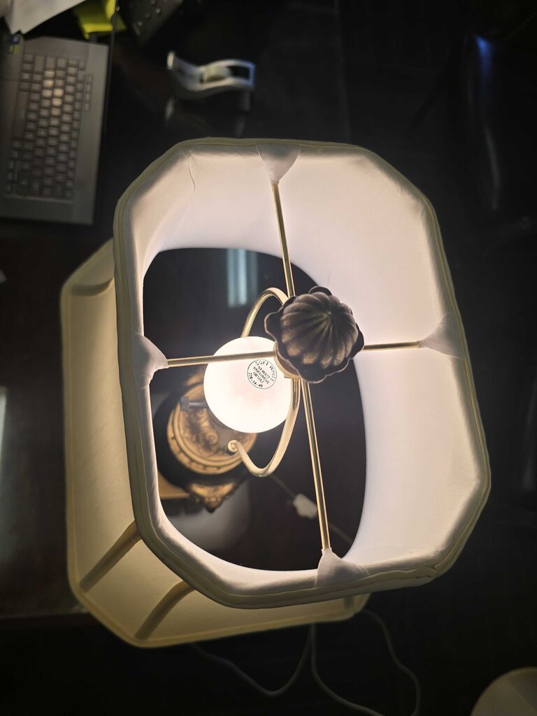 Quality Neoclassical Bronze Ram's Head Table Lamp