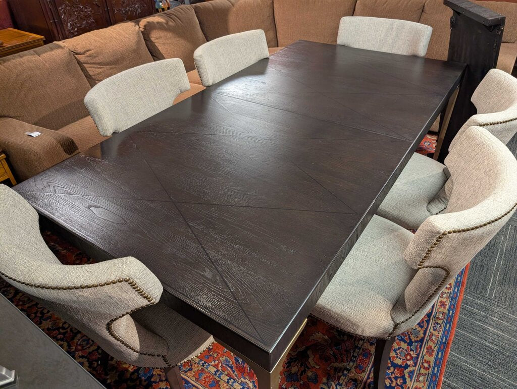 Contemporary Table With Six Chairs By Universal