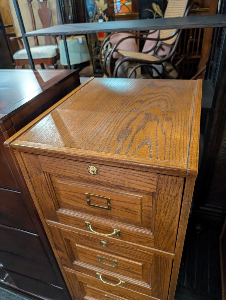 Oak File Cabinet