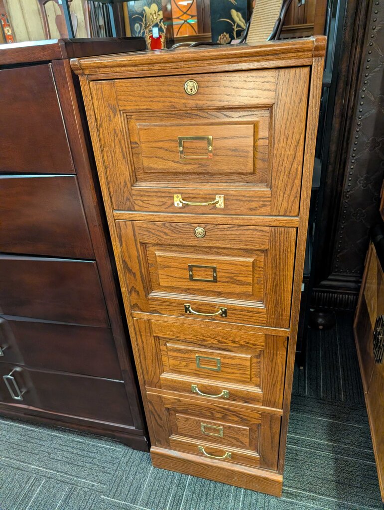 Oak File Cabinet