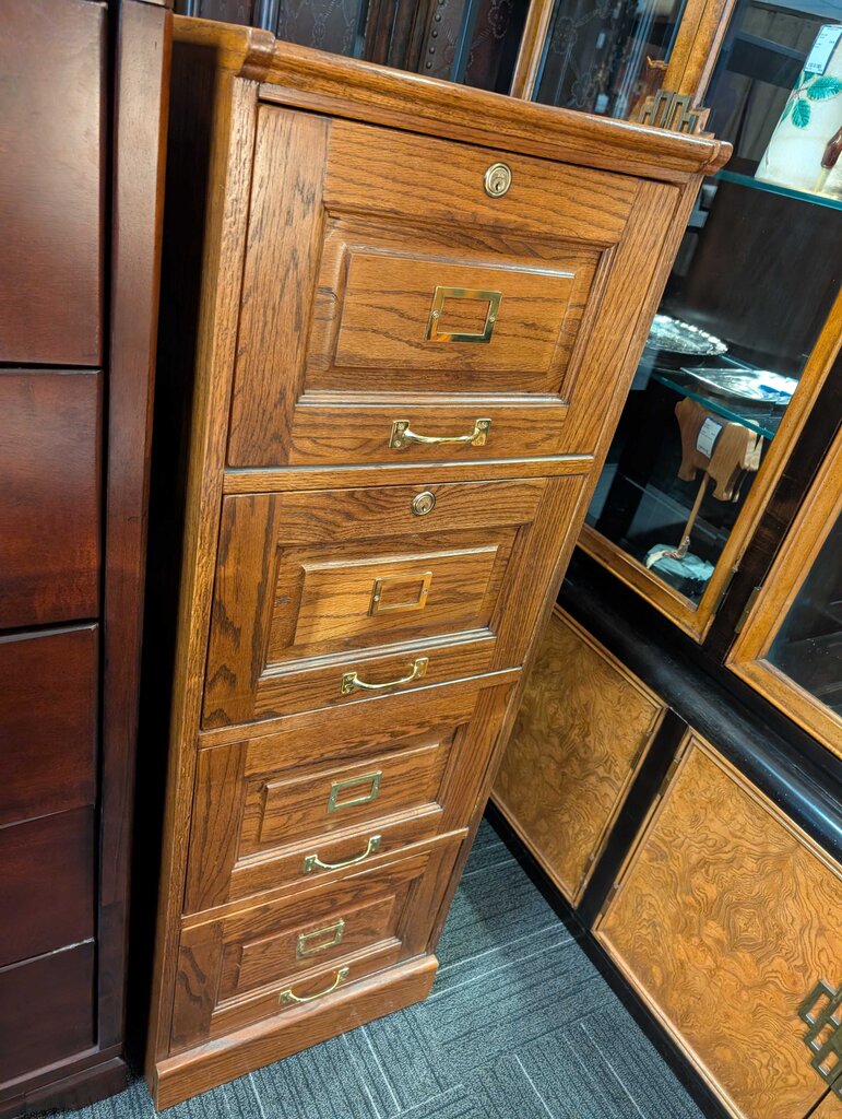 Oak File Cabinet