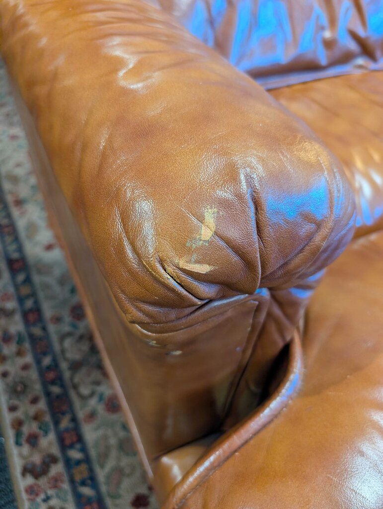 American Modern Leather Sofa