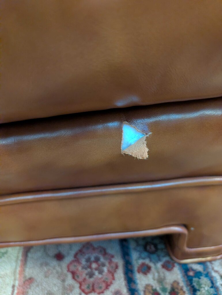 American Modern Leather Sofa