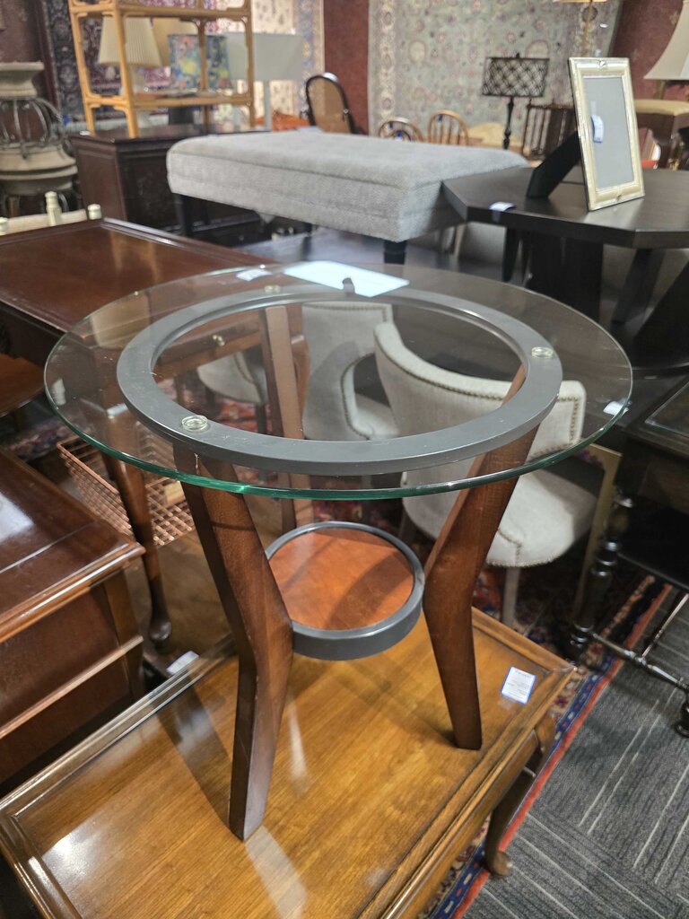 Glass Top Side Table